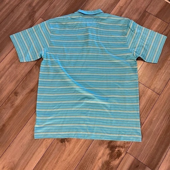Nike Tiger Woods Stripe Athletic Workout Polo Men XL Bin E-8 - Picture 6 of 6